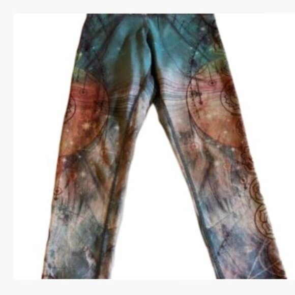 Evolution and Creation Seven Chakra Activewear Leggings EUC Size Small - Picture 3 of 5